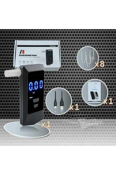 Choice GRAY Alcohol Tester Rechargeable Digital Breath Tester Breathalyzer Gas Alcohol Detector for Persona