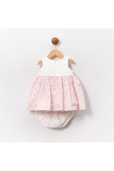 ministok Clement Crispy Floral Bow Baby Girl Double Set