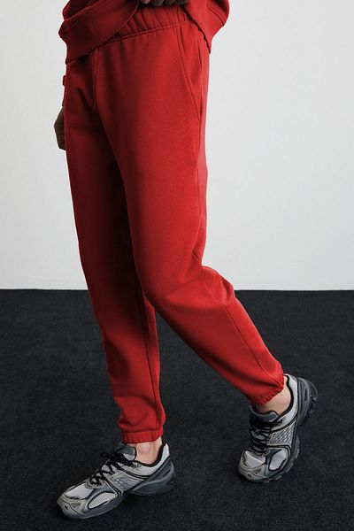 ruNadeS Red Unisex Standard Fit Regular Fit 3 Thread Pocket Comfortable Cotton Jogger Sweatpants