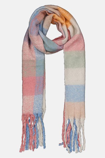 Max Studio Women Colorblock Scarf 198 L X 52 H Cm, Pink