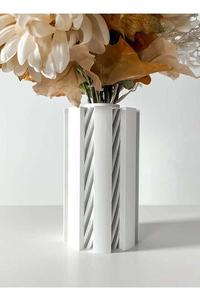 3D Brothers Landis Refined Vase  Artistic Modern Piece for Elegant Dried and Preserved Flower Arrangements