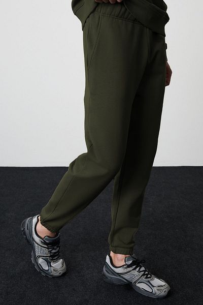ruNadeS Unisex Χακί Jogger Φούτερ - Κανονική εφαρμογή, Άνετες βαμβακερές τσέπες με 3 κλωστές