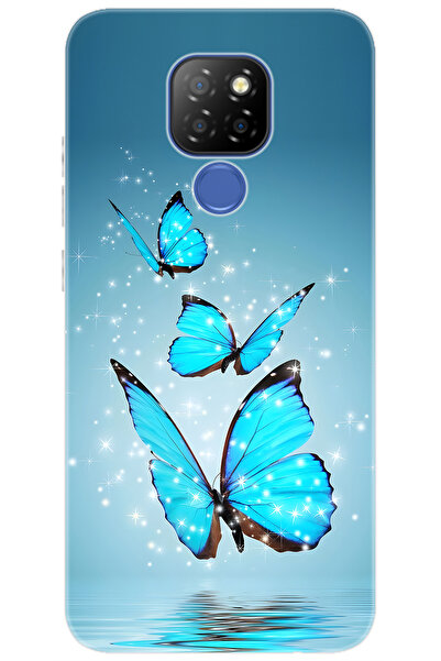 General Mobile GM 20 (G301/G301d) Uyumlu Kılıf Desen Baskılı Silikon Mavi Kel...