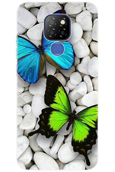 General Mobile GM 20 (G301/G301d) Uyumlu Kılıf Desen Baskılı Silikon Kelebekl...