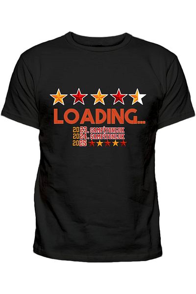 Efendioğlu Design 5. Star Loading.. Loading Printed 25. Children's T-Shirt with Championship Print.
