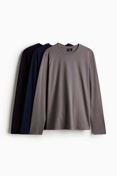 H&M 3-pack tops Slim fit