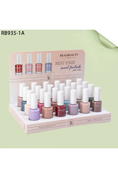 real beauty طلاء اظافر 24 قطعة متعدد الألوان