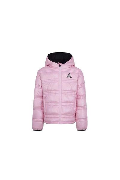 JORDAN Pink Core Mid Wt Puffer Kids Coat 45C436-A0W
