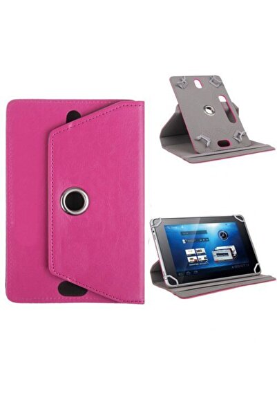 MİCROTECH Welio Tab M108 Uyumlu Lüks Standlı Tablet Kılıfı Pembe