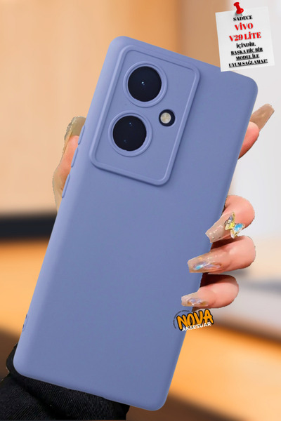 cepmoda Vivo V29 Lite Lansman Telefon Kılıfı Soft doku içi Süet Tam kavrama k...