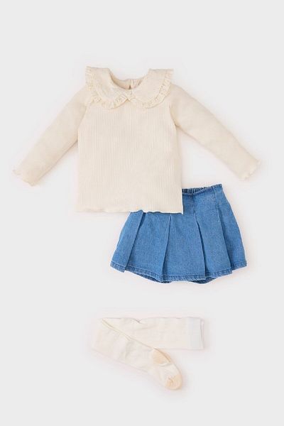 DeFacto Children's D9374A5 Ecru Woven Set