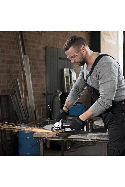 Genel Markalar WX812.9C 20Volt 2.0Ah. 125mm Kömürsüz Profesyonel Tek Akülü Şarjlı Avuç Taşlama