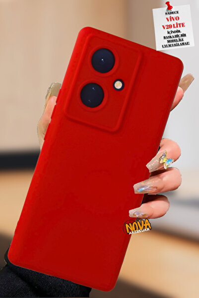 cepmoda Vivo V29 Lite Lansman Telefon Kılıfı Soft doku içi Süet Tam kavrama k...