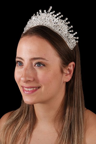 Hayalperest boncuk Crystal Beaded Istanbul Bride Wedding Tiara Bridal Women's White Tiara