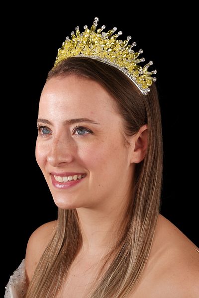 Hayalperest boncuk Yellow Crystal Beaded Bridal Wedding Tiara Princess Bride Costume