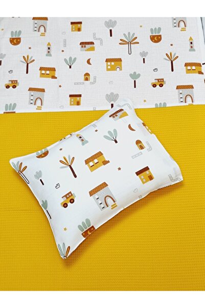 Yada Baby طقم موسلين وافل بيكيه وغطاء وسادة - 80x120 سم