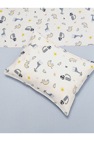 Yada Baby طقم موسلين وافل بيكيه وغطاء وسادة - 80x120 سم