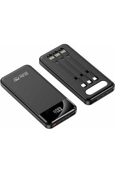 fulina Mobile Power,Self-Contained Cable,20W USB C Fast Charging 12,000mah Charger