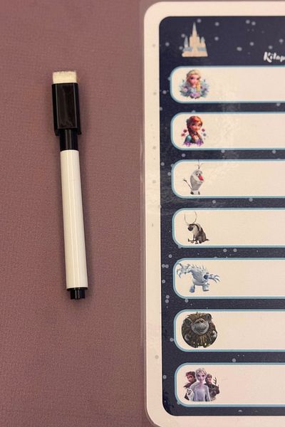 caps Book Reading Tracking Planner for Kids – Write-Wipe Desktop Notebook - Write-Wipe Pen Gift