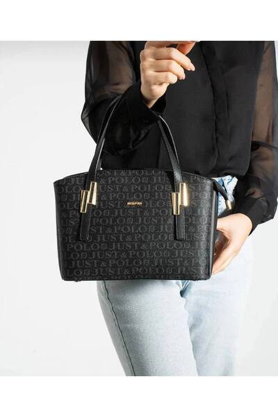 Just Polo حقيبة يد وكتف نسائية كبيرة الحجم مكونة من 5 أقسام مقاس 26 × 20 سم T...