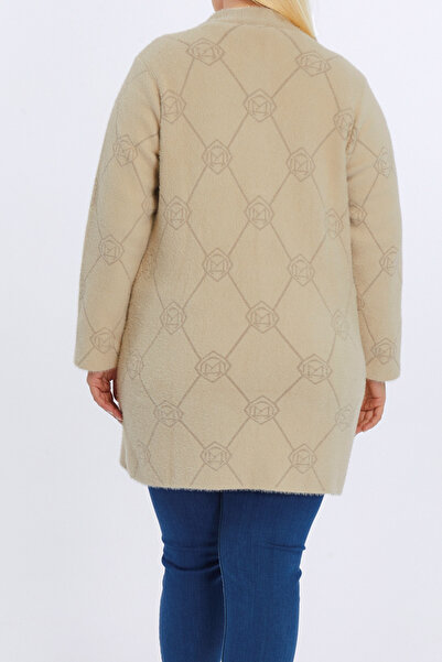 Laden Knitwear Large Size Women's Soft Very Thick High Quality Mother Long Winter Cardigan