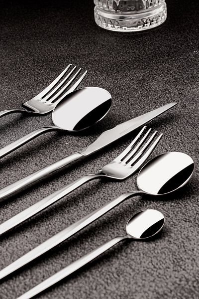 Snippy Fettucini - 36 Piece Stainless Steel Cutlery Set for 6 People 18/10 304 Stainless Steel