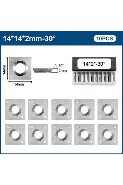 Choice 14 X14x 2mm 30d Xcan 10pcs Square Carbide Inserts Blades 10.5/12/14/15mm Replacement Cutters For Woo