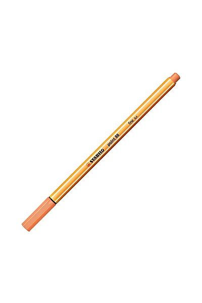 Stabilo Point 88 Fineliner Pen, 0.4 mm Tip, Apricot, Metal-Based Tip, Hexagonal Design
