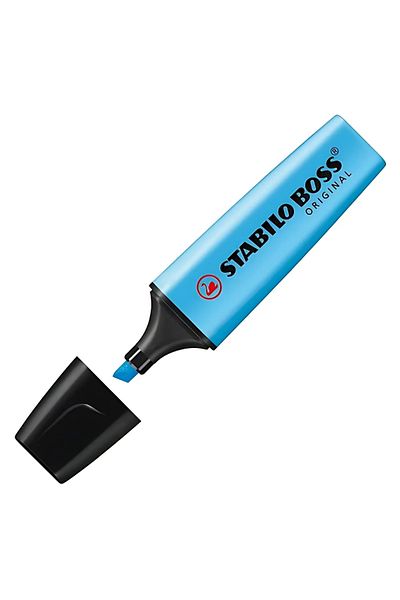 Stabilo Original Highlighter - Water Based Ink, 4 Hour Endurance |   Blue, 2-5 mm Tip