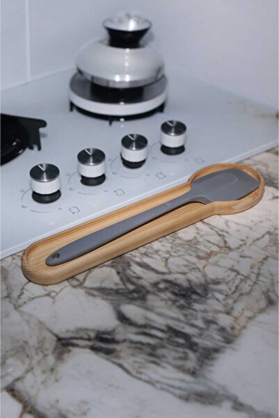 Ahşap Teslim Tezgah Üstü Ahşap Kaşık Altlığı Kirli Kaşıklık Kepçe Altlığı Düz...