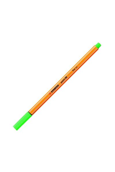 Stabilo Point 88 Fineliner Pen 0.4 mm Tip Emerald Green Metal Support Hexagonal Design