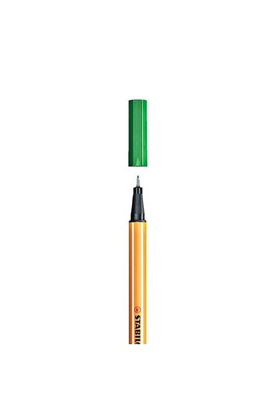 Stabilo Point 88 Fineliner Pen, 0.4 mm Tip, Green, Metal Based Design