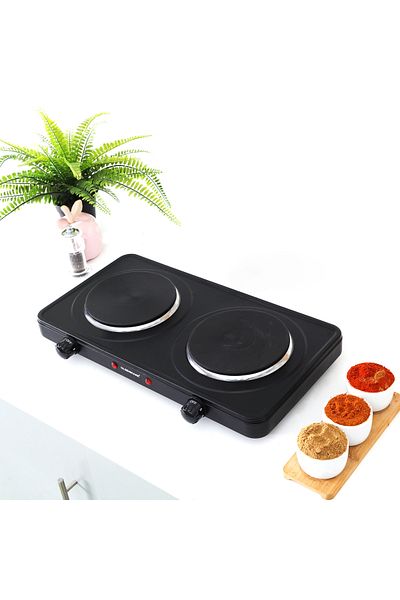 Olsenmark Electric Double Hot Plate 2000 W Omhp2034 Burner Induction Cooker
