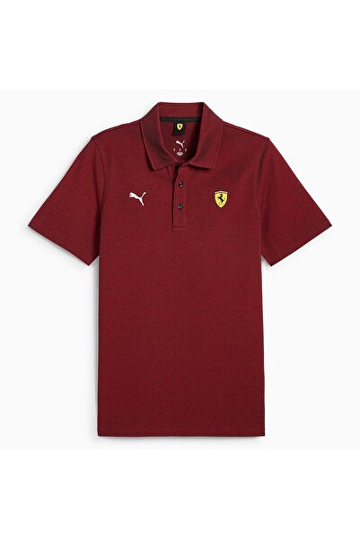 Puma تي شيرت بولو رجالي باللون الأحمر الداكن من سكوديريا فيراري ريس 2 (630186-02)