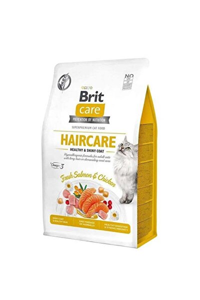 Brit Care Hipoalerjenik Haircare Tavuk ve Somonlu Tahılsız Kedi Maması 7 Kg