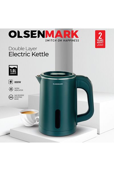 Olsenmark Electric Kettle 1.0 L 2200 W Omk2253 Super