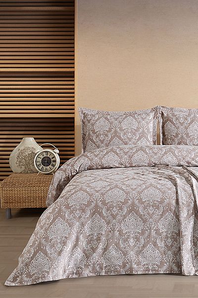 BİRHOME Dora Double Bedspread Set (beige)