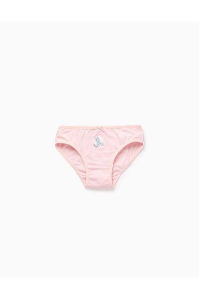 Ziddy Pack of 5 Briefs for Girls 'Minnie', White/Pink/Yellow