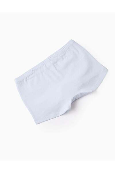 Ziddy Pack of 4 Plain/Printed Boxer Shorts for Girls 'Cherries', Multicolour