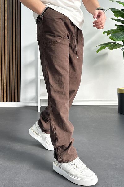Edwox Brown Men's Baggy Pants - Edw130