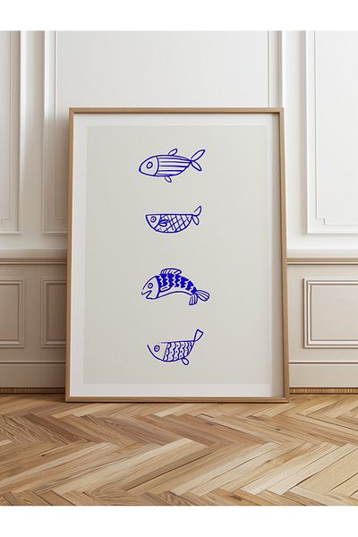 HOMEPACK Единична картина в дървена рамка, единичен плакат, картина TK/892