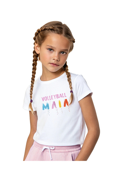 Klotho MAIA Girl's Stone Detailed Volleyball T-Shirt