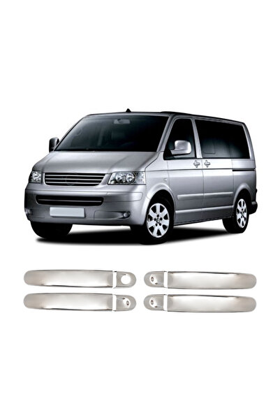 BRSPLAST Volkswagen T5 Caravella Uyumlu 2003-2023 Krom Kapı Kolu 4 Kapı Pasla...