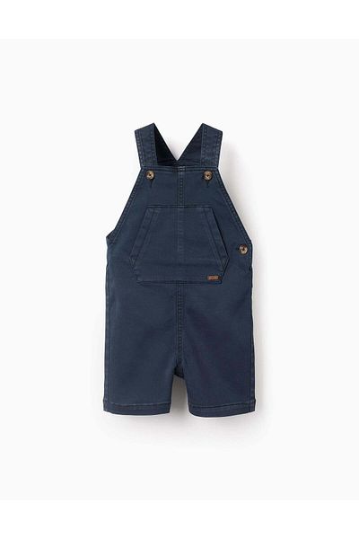 Ziddy Twill Dungarees for Baby Boys, Dark Blue
