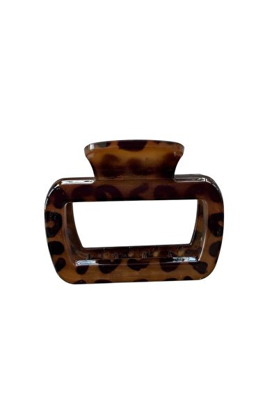TAKIŞTIR Brown Leopard Patterned Latch Buckle