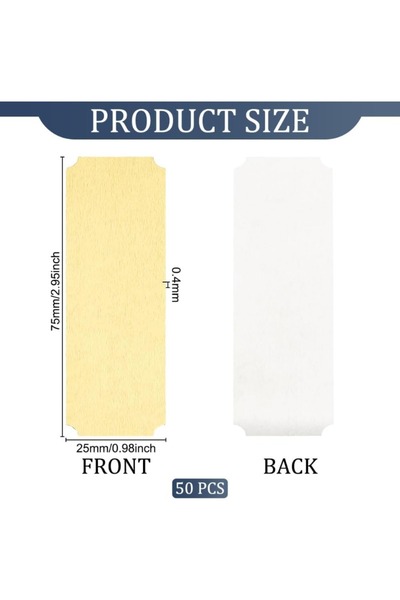 Choice AECH05-02319 50 قطعة من علامات الألومنيوم الفارغة مقاس 3 × 1 بوصة من ا...