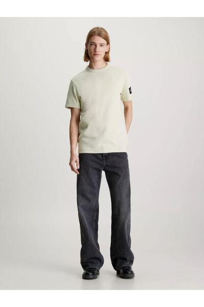 Calvin Klein Erkek Logo Detaylı Yeşil T-shirt