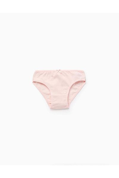 Ziddy Pack of 5 Briefs for Girls 'Bows', White/Pink/Blue