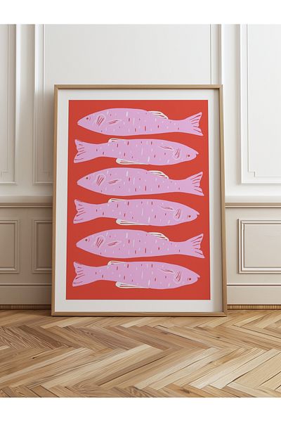 HOMEPACK Единична картина в дървена рамка, единичен плакат, картина TK/890