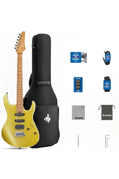 Donner DST-700 Elektro Gitar (Gold)